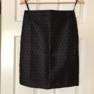 Black j crew pencil skirt